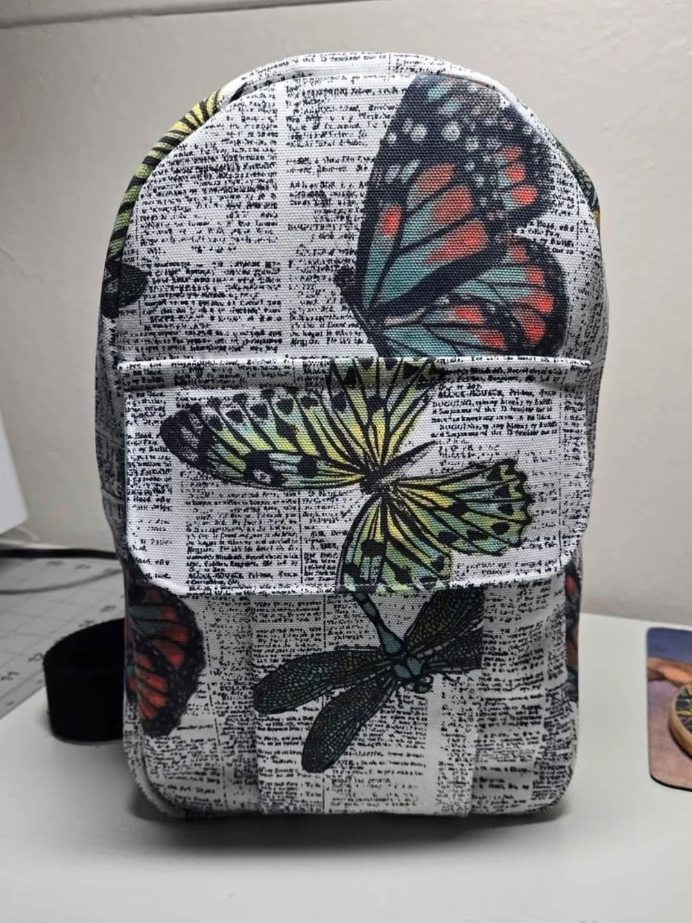 Butterfly Print Mini Backpack - Multicolor